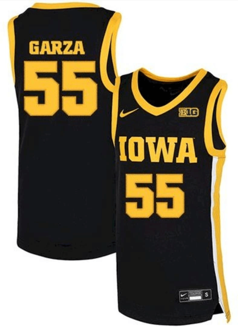 Men's Iowa Hawkeyes Custom Black College Basketball Stitched Jersey