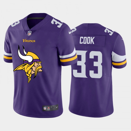 Men's Minnesota Vikings Purple 2020 Team Big Logo Custom Limited Stitched Jersey