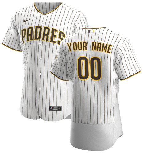 Men's San Diego Padres White Customized Stitched MLB Jersey