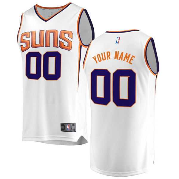 Men's Phoenix Suns White Customized Stitched NBA Jersey