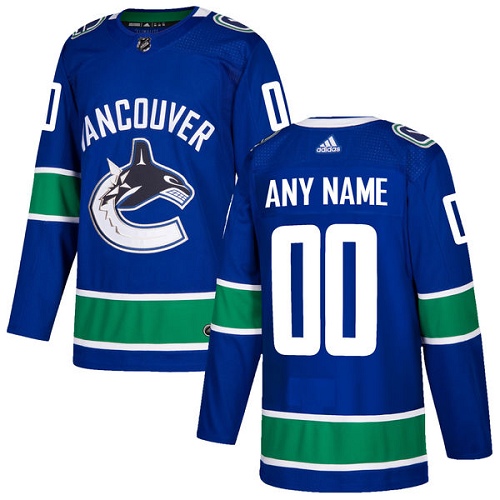 Men's Adidas Vancouver Canucks Personalized Authentic Blue Home Stitched NHL Jersey
