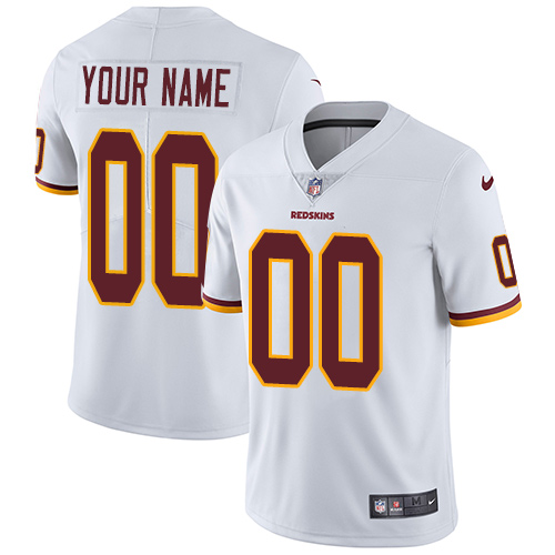 Men's Washington Redskins Customized White Vapor Untouchable Limited Stitched NFL Jersey