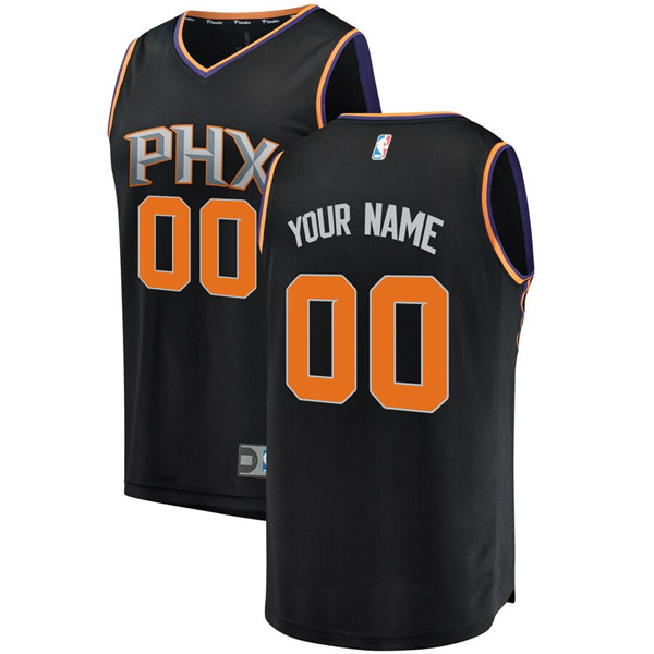 Men's Phoenix Suns Black Customized Stitched NBA Jersey