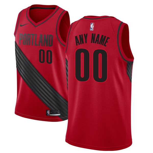 Men's Portland Trail Blazers Red Customized Stitched NBA Jersey