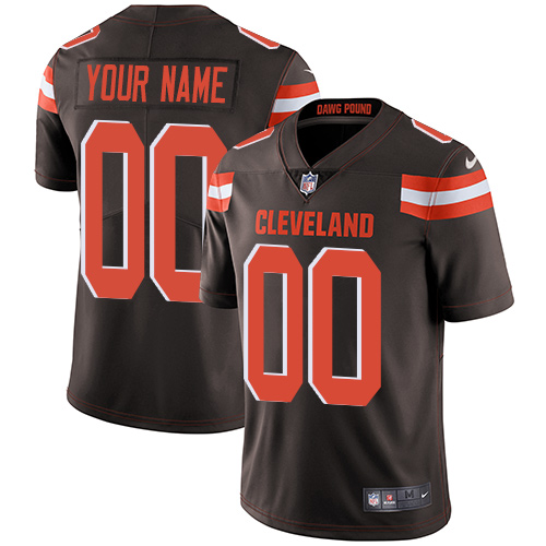 Men's Cleveland Browns Customized Brown Team Color Vapor Untouchable NFL Stitched Limited Jersey