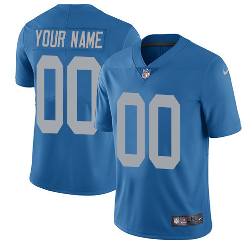 Men's Detroit Lions Customized Blue Alternate Vapor Untouchable NFL Stitched Limited Jersey