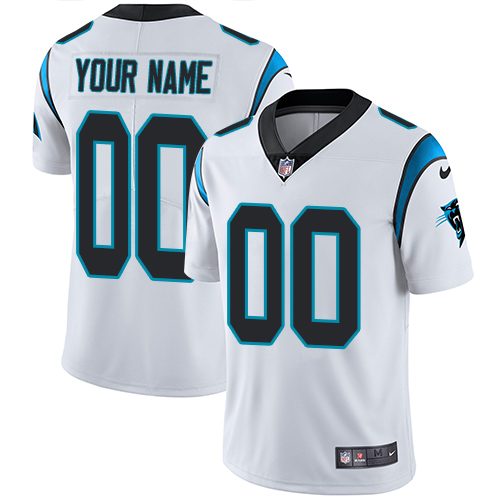 Men's Carolina Panthers Customized White Vapor Untouchable NFL Stitched Limited Jersey