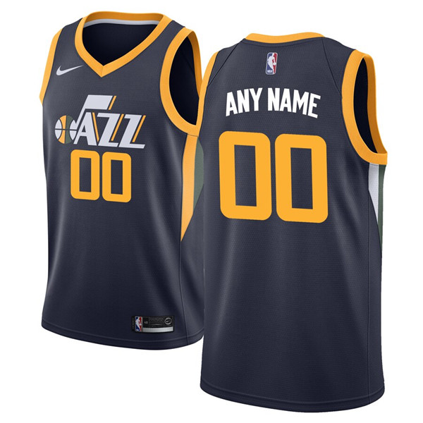 Men's Utah Jazz Black Customized Stitched NBA Jersey