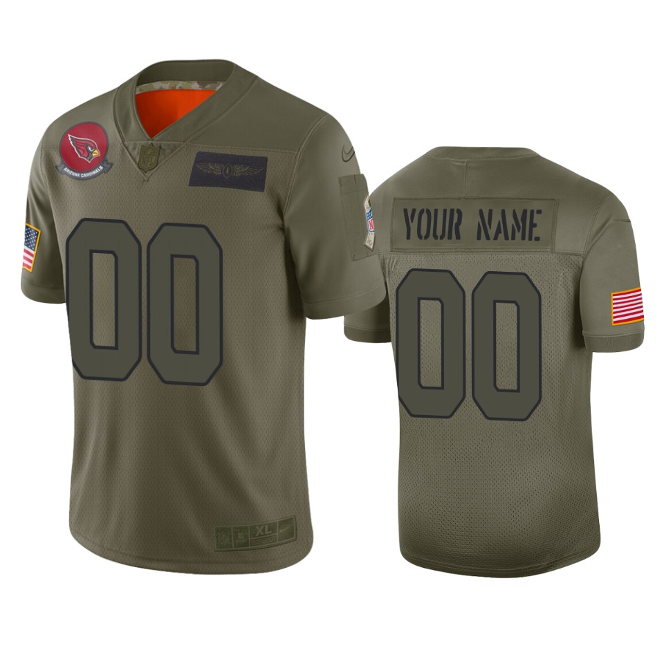 Men's Arizona Cardinals Customized 2019 Camo Salute To Service NFL Stitched Limited Jersey