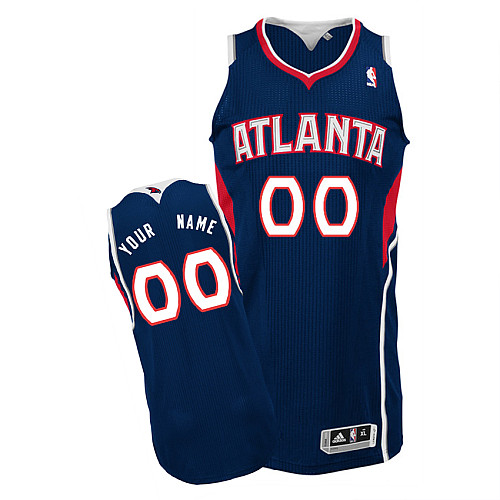 Hawks Personalized Authentic Blue NBA Jersey (S-3XL)