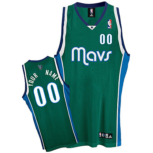 Mavericks Personalized Authentic Green NBA Jersey (S-3XL)