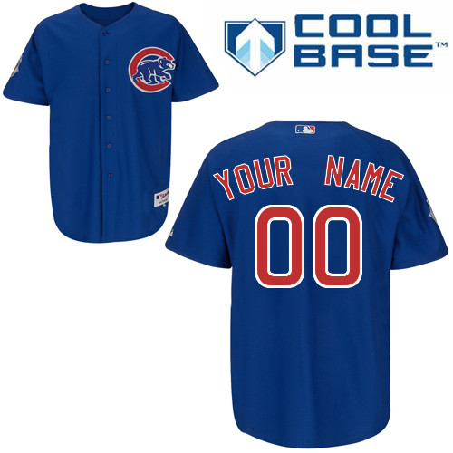 Cubs Personalized Authentic Blue MLB Jersey