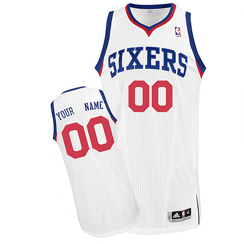 76ers Personalized Authentic White NBA Jersey (S-3XL)