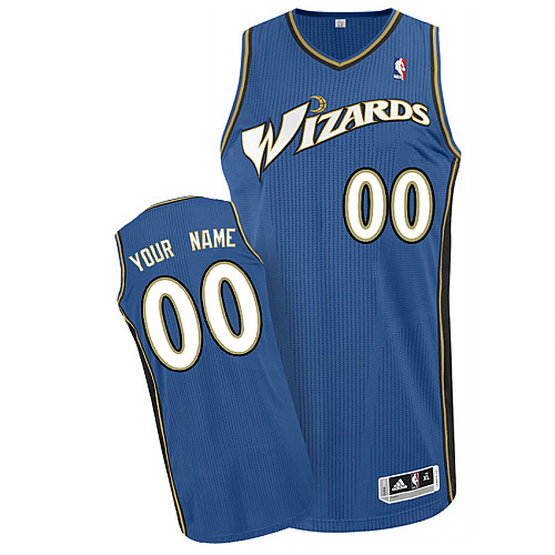 Wizards Personalized Authentic Blue NBA Jersey (S-3XL)