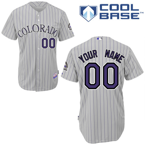 Rockies Personalized Authentic Grey MLB Jersey