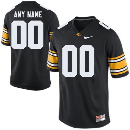 Hawkeyes Personalized Authentic Black NCAA Jersey