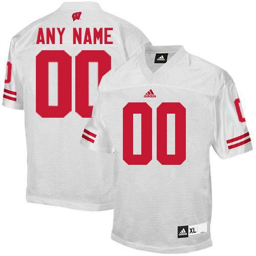 Badgers Personalized Authentic White NCAA Jersey