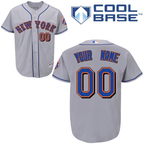 Mets Personalized Authentic Grey 2010 Cool Base MLB Jersey