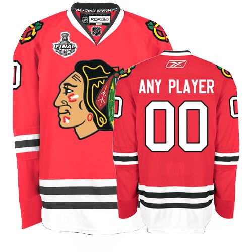 Blackhawks Personalized Authentic Red Stanley Cup Finals NHL Jersey (S-3XL)