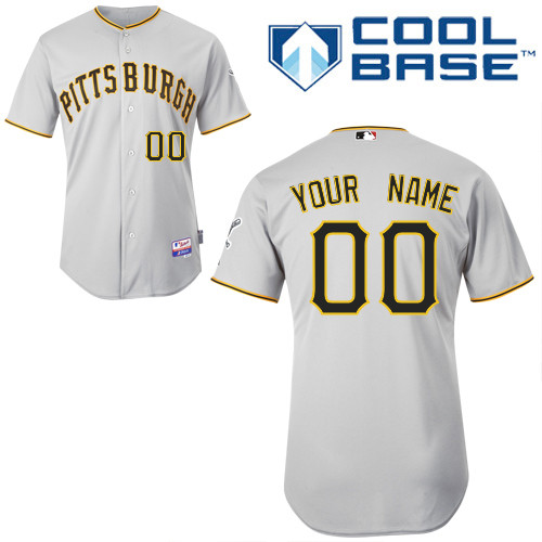Pirates Customized Authentic Grey Cool Base MLB Jersey