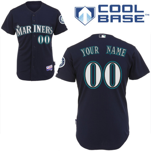 Mariners Customized Authentic Black Cool Base MLB Jersey