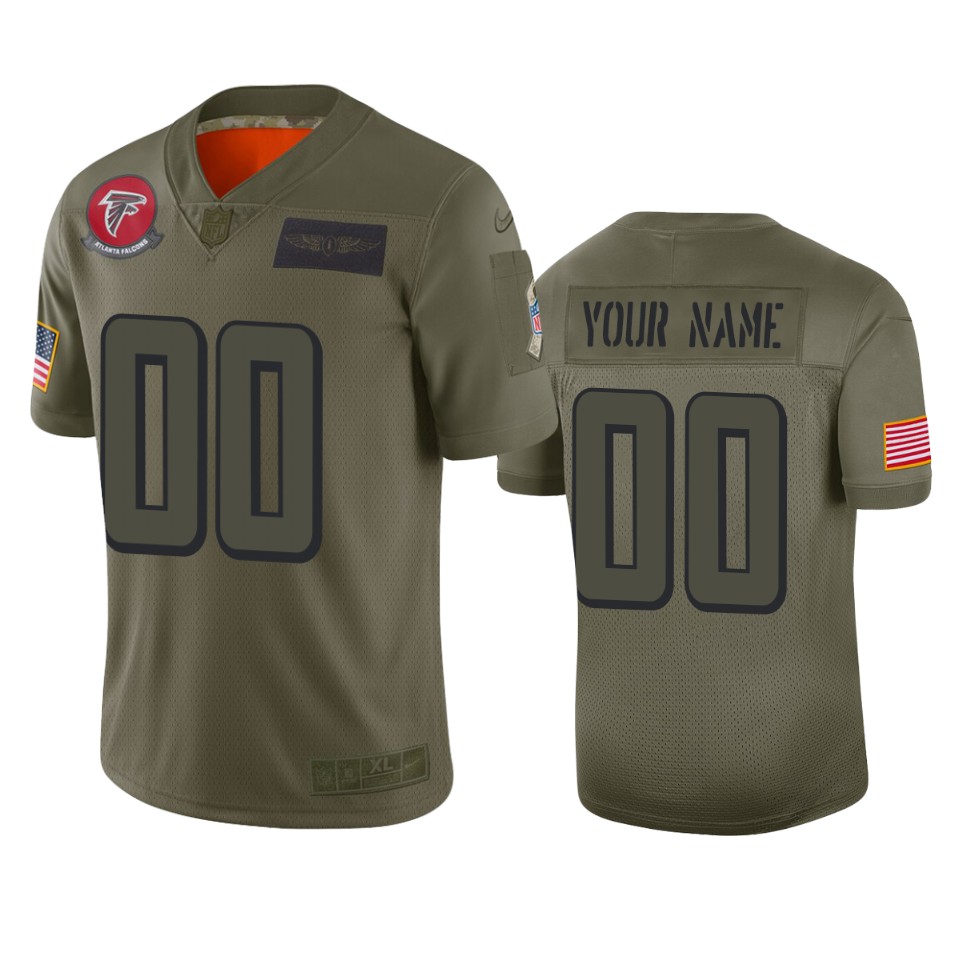 Men's Atlanta Falcons Customized 2019 Camo Salute To Service NFL Stitched Limited Jersey