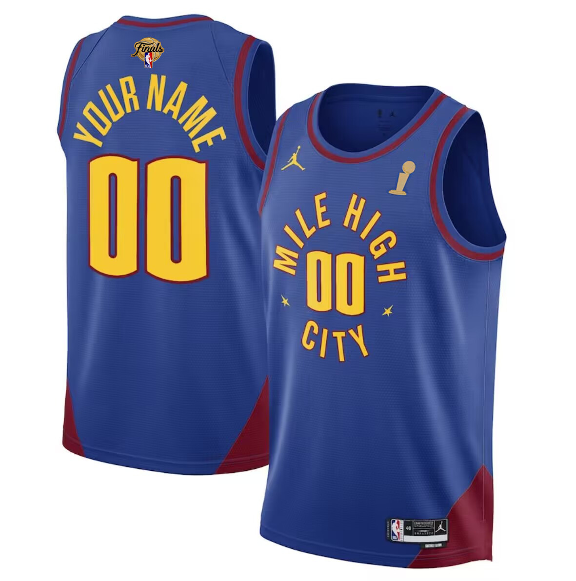 Denver Nuggets Customized Blue 2023 Finals Champions Statement Edition Stitched Jersey