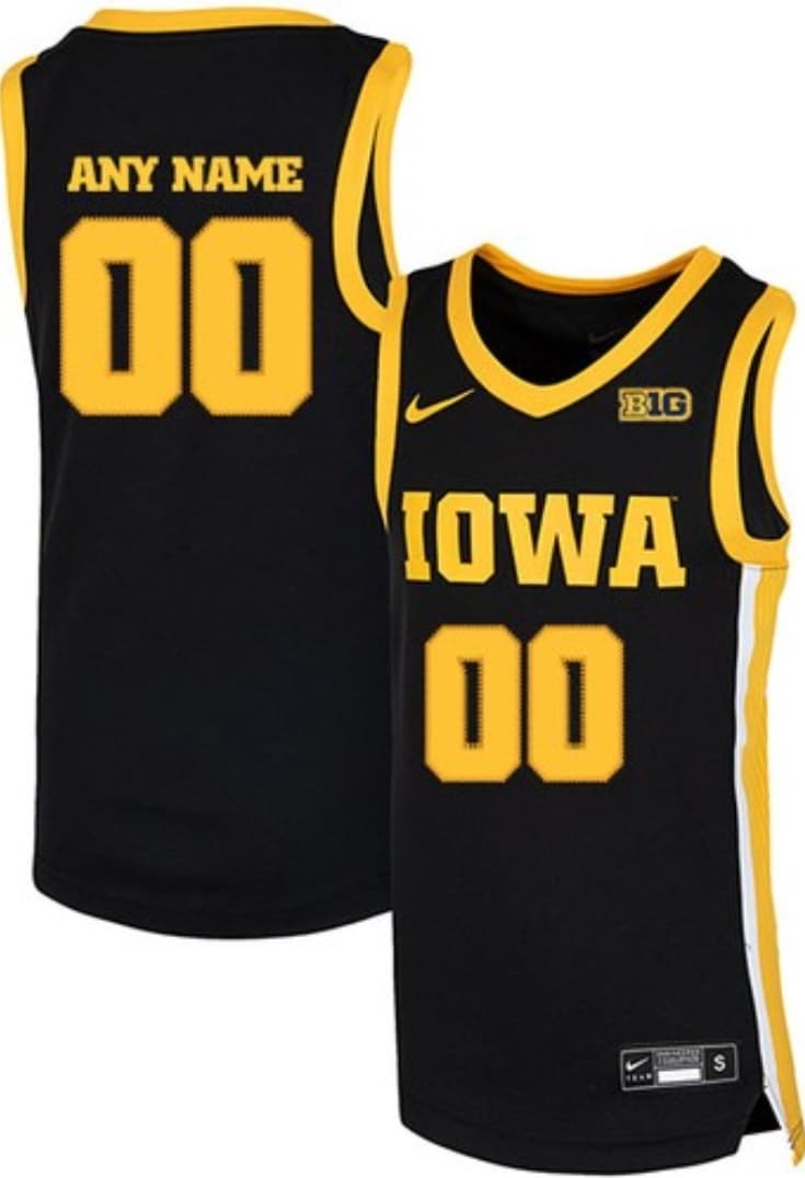 Youth Iowa Hawkeyes Custom Black Basketball Stitched Jersey