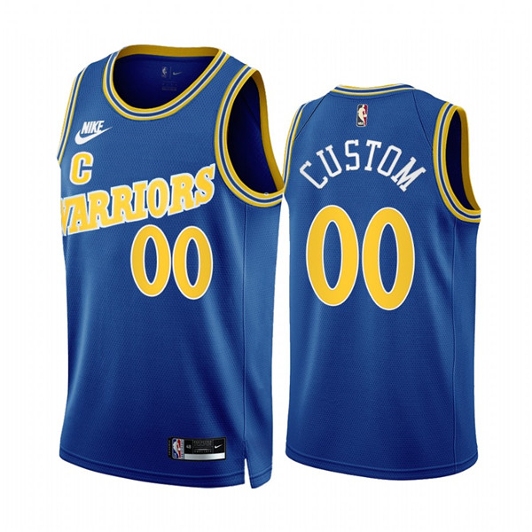 Men's Golden State Warriors Customized 2022/23 Royal Classic Edition Stitched Basketball Jersey