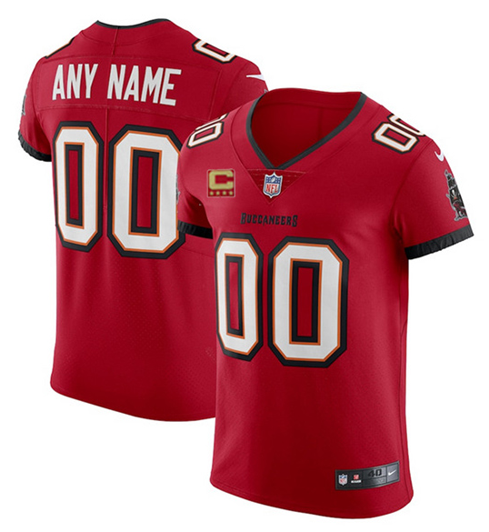 Men's Tampa Bay Buccaneers Customized 2020 Red With C Patch Vapor Elite Untouchable Stitched Jersey