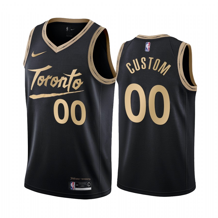 Men's Toronto Raptors Black 2020 City Edition Customized Stitched NBA Jersey