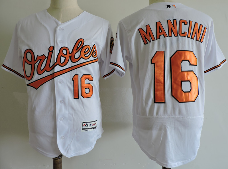 Men's Baltimore Orioles #16 Trey Mancini White Elite Stitched MLB Jersey