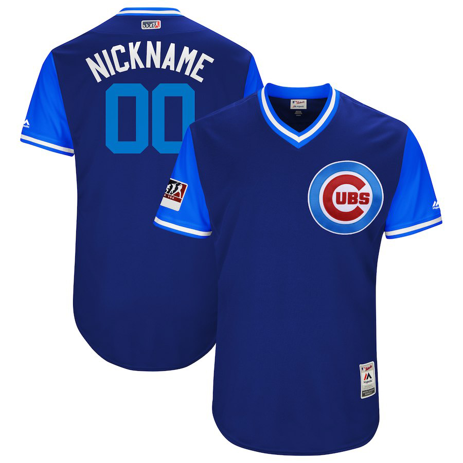 Men's Chicago Cubs Majestic Royal/Light Blue 2018 Players' Weekend Authentic Pick-A-Player Roster Stitched MLB Jersey