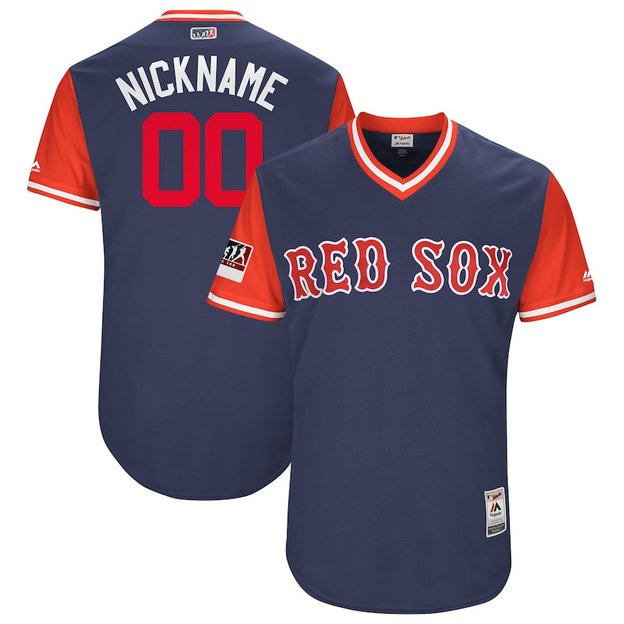 Men's Boston Red Sox Majestic Royal/Light 2018 Players' Weekend Pick-A Player Roster Stitched MLB Jersey
