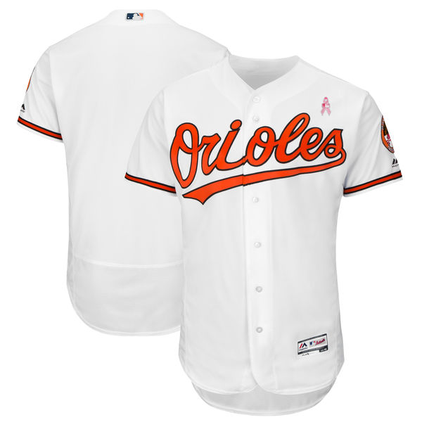 Men's Baltimore Orioles White 2018 Mother's Day Flexbase Stitched MLB Jersey