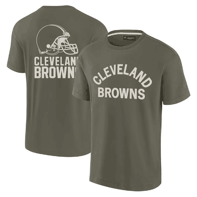 Men's Cleveland Browns Olive Elements Super Soft Short Sleeve T-Shirt