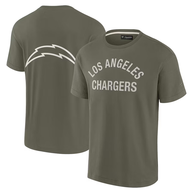 Men's Los Angeles Chargers Olive Elements Super Soft Short Sleeve T-Shirt