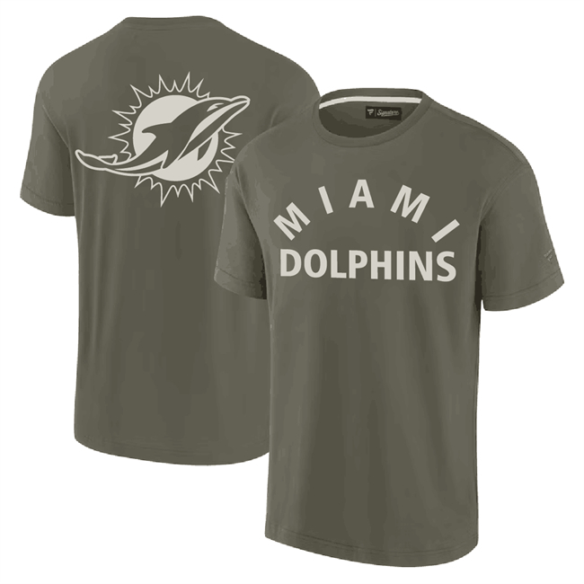 Men's Miami Dolphins Olive Elements Super Soft Short Sleeve T-Shirt