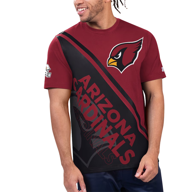 Men's Arizona Cardinals Cardinal/Black Finish Line Extreme Graphic T-Shirt