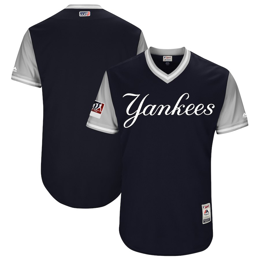 Men's New York Yankees Majestic Navy/Gray 2018 Players' Weekend Authentic Team Stitched MLB Jersey