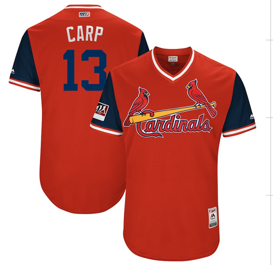 Men's St. Louis Cardinals #13 Matt Carpenter "Carp" Majestic Navy 2018 Players' Weekend Stitched MLB Jersey