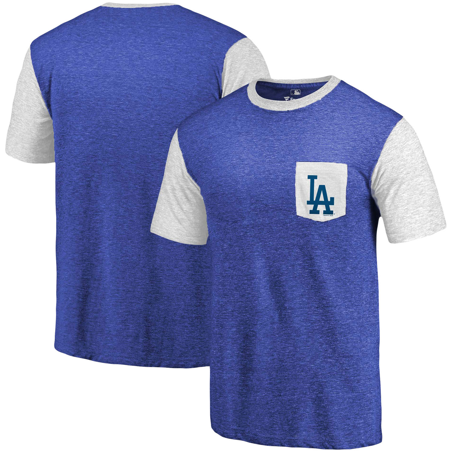 Men's Los Angeles Dodgers Fanatics Branded Royal-White Refresh Pocket T-Shirt