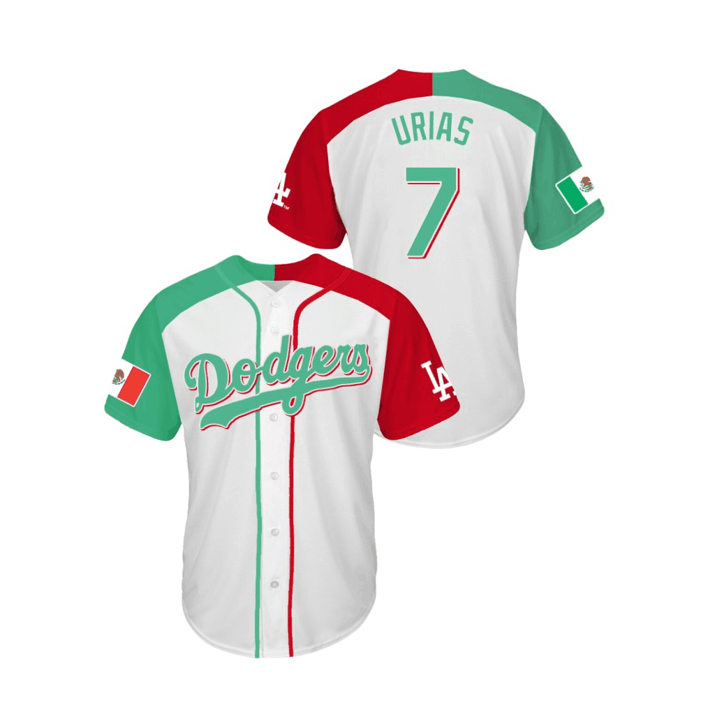 Men's Los Angeles Dodgers #7 Julio Urias Mexican Heritage Culture Night MLB Jersey