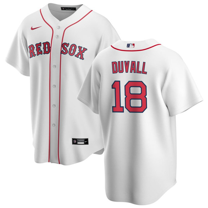 Men's Boston Red Sox #18 Adam Duvall White Cool Base Stitched Baseball Jersey