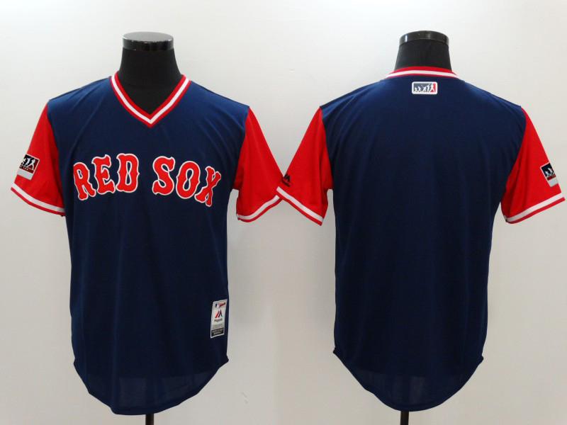 Men's Boston Red Sox Majestic Navy/Red 2018 Players' Weekend Authentic Team Stitched MLB Jersey