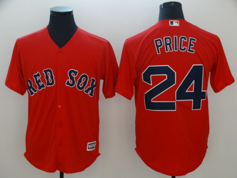 Men's Boston Red Sox #24 David Price Majestic Scarlet Cool Base Player Stitched MLB Jersey