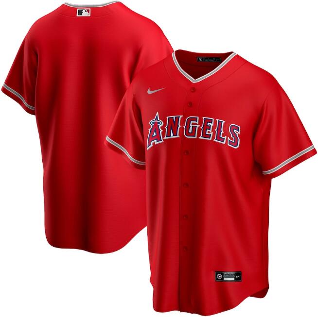 Men's Los Angeles Angels Red Cool Base Stitched Jersey