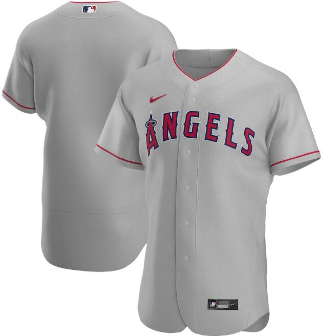 Men's Los Angeles Angels Grey Flex Base Stitched Jersey