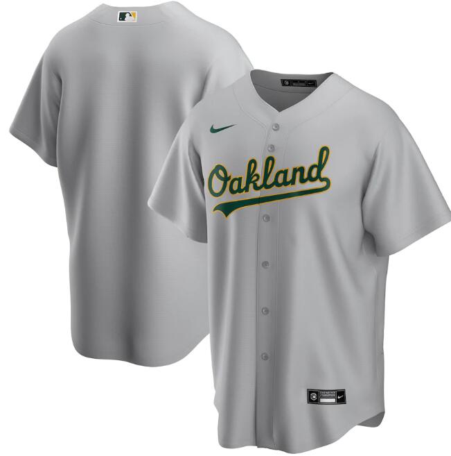 Men's Oakland Athletics Blank Grey Cool Base Stitched Jersey