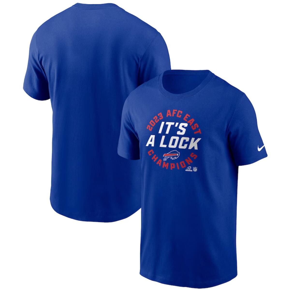 Men's Buffalo Bills Royal 2023 AFC East Division Champions Locker Room Trophy Collection Long Sleeve T-Shirt